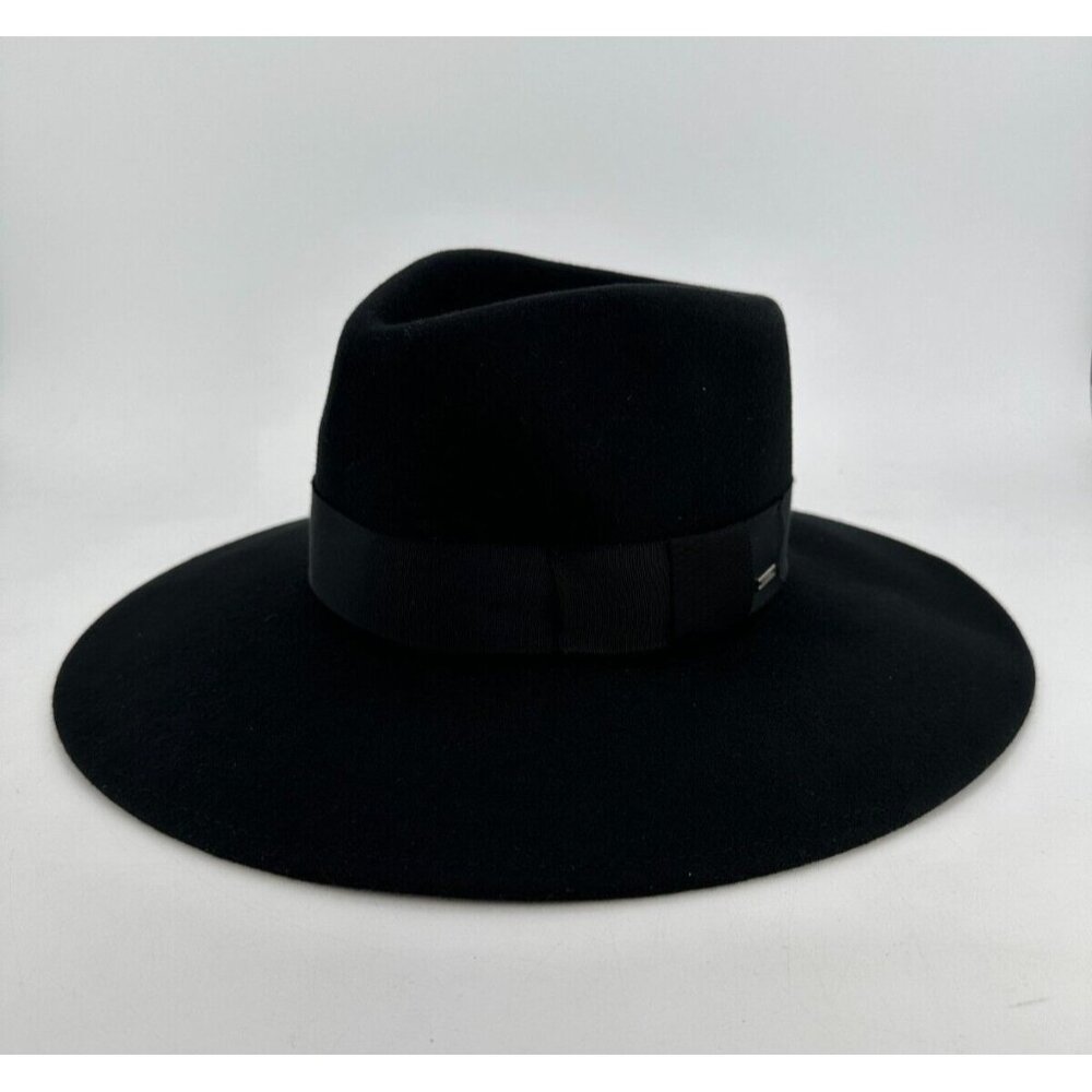 Brixton Joanna Felt Packable Hat in Black size M Adjustable 7 1/4" Women's 10783